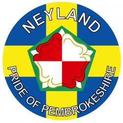 Neyland - Pride of Pembrokeshire - TWO PACK - Car Bumper Laptop Window Decal Wales County Flag Sticker