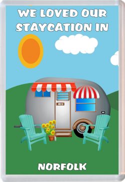We loved our Staycation in Norfolk - Jumbo Fridge Magnet Souvenir Holiday Gift Present