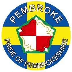 Pembroke - Pride of Pembrokeshire - TWO PACK - Car Bumper Laptop Window Decal Wales County Flag Sticker