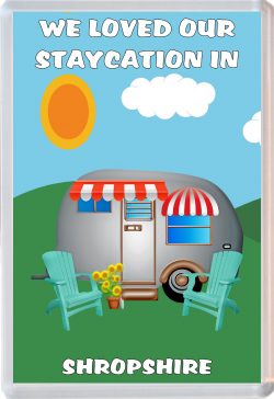 We loved our Staycation in Shropshire - Jumbo Fridge Magnet Souvenir Holiday Gift Present