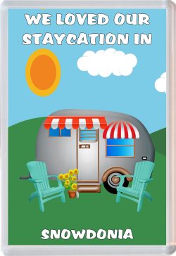 We loved our Staycation in Snowdonia - Jumbo Fridge Magnet Souvenir Holiday Gift Present