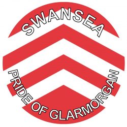 Swansea - Pride of Glamorgan - TWO PACK - Car Bumper Laptop Window Decal Wales County Flag Sticker