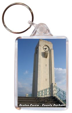 Seaton Carew - County Durham - Double Sided Large Keyring Key Fob Chain Ring Gift Present Souvenir AD1