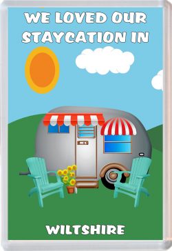 We loved our Staycation in Wiltshire - Jumbo Fridge Magnet Souvenir Holiday Gift Present