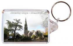 Alderley Edge - Cheshire - Double Sided Large Keyring Key Fob Chain Ring Gift Present Souvenir AD1