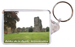 Ashby-de-la-Zouch - Leicestershire - Double Sided Large Keyring Key Fob Chain Ring Gift Present Souvenir AD1