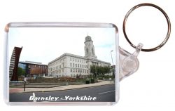 Barnsley - Yorkshire - Double Sided Large Keyring Key Fob Chain Ring Gift Present Souvenir AD1