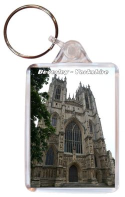 Beverley - Yorkshire - Double Sided Large Keyring Key Fob Chain Ring Gift Present Souvenir AD1