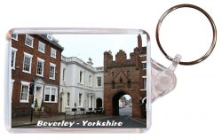 Beverley - Yorkshire - Double Sided Large Keyring Key Fob Chain Ring Gift Present Souvenir AD2