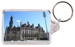 Bradford - Yorkshire - Double Sided Large Keyring Key Fob Chain Ring Gift Present Souvenir AD1