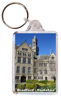 Bradford - Yorkshire - Double Sided Large Keyring Key Fob Chain Ring Gift Present Souvenir AD2