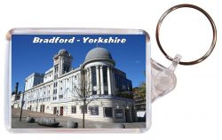 Bradford - Yorkshire - Double Sided Large Keyring Key Fob Chain Ring Gift Present Souvenir AD4