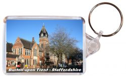 Burton upon Trent - Staffordshire - Double Sided Large Keyring Key Fob Chain Ring Gift Present Souvenir AD1