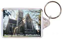 Burton upon Trent - Staffordshire - Double Sided Large Keyring Key Fob Chain Ring Gift Present Souvenir AD2