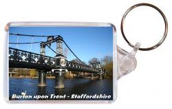 Burton upon Trent - Staffordshire - Double Sided Large Keyring Key Fob Chain Ring Gift Present Souvenir AD3