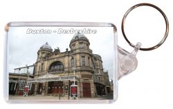 Buxton - Derbyshire - Double Sided Large Keyring Key Fob Chain Ring Gift Present Souvenir AD1