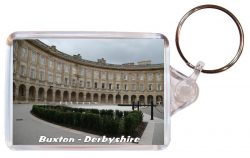 Buxton - Derbyshire - Double Sided Large Keyring Key Fob Chain Ring Gift Present Souvenir AD2