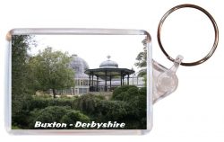 Buxton - Derbyshire - Double Sided Large Keyring Key Fob Chain Ring Gift Present Souvenir AD3