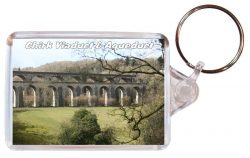 Chirk Aquaduct & Viaduct - Double Sided Large Keyring Key Fob Chain Ring Gift Present Souvenir AD2