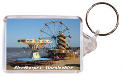 Cleethorpes - Lincolnshire - Double Sided Large Keyring Key Fob Chain Ring Gift Present Souvenir AD2
