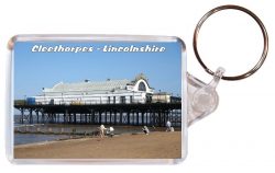 Cleethorpes - Lincolnshire - Double Sided Large Keyring Key Fob Chain Ring Gift Present Souvenir AD4