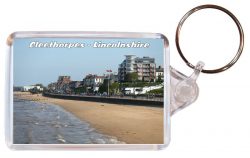 Cleethorpes - Lincolnshire - Double Sided Large Keyring Key Fob Chain Ring Gift Present Souvenir AD6