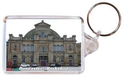 Doncaster - Yorkshire - Double Sided Large Keyring Key Fob Chain Ring Gift Present Souvenir AD1