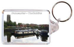 Doncaster - Yorkshire - Double Sided Large Keyring Key Fob Chain Ring Gift Present Souvenir AD2