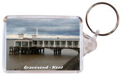 Gravesend - Kent - Double Sided Large Keyring Key Fob Chain Ring Gift Present Souvenir AD3