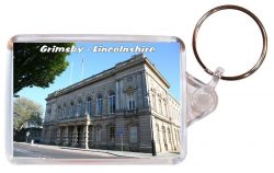 Grimsby - Lincolnshire - Double Sided Large Keyring Key Fob Chain Ring Gift Present Souvenir AD3
