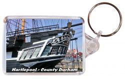 Hartlepool - County Durham - Double Sided Large Keyring Key Fob Chain Ring Gift Present Souvenir AD6