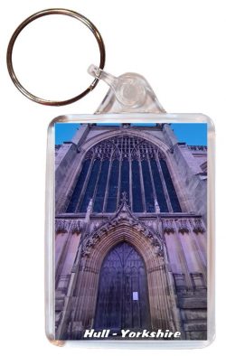 Hull - Yorkshire - Double Sided Large Keyring Key Fob Chain Ring Gift Present Souvenir AD6