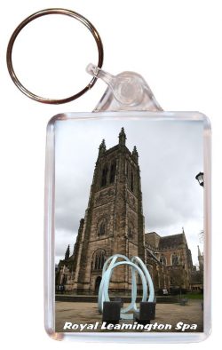 Leamington Spa - Warwickshire - Double Sided Large Keyring Key Fob Chain Ring Gift Present Souvenir AD4