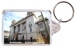 Leicester - Leicestershire - Double Sided Large Keyring Key Fob Chain Ring Gift Present Souvenir AD2