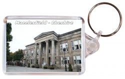 Macclesfield - Cheshire - Double Sided Large Keyring Key Fob Chain Ring Gift Present Souvenir AD1