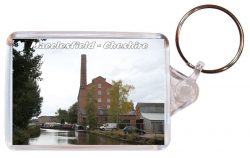 Macclesfield - Cheshire - Double Sided Large Keyring Key Fob Chain Ring Gift Present Souvenir AD4
