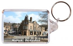 Matlock - Derbyshire - Double Sided Large Keyring Key Fob Chain Ring Gift Present Souvenir AD2