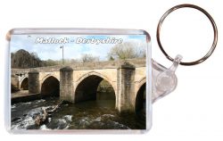 Matlock - Derbyshire - Double Sided Large Keyring Key Fob Chain Ring Gift Present Souvenir AD3