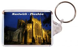 Nantwich - Cheshire - Double Sided Large Keyring Key Fob Chain Ring Gift Present Souvenir AD2