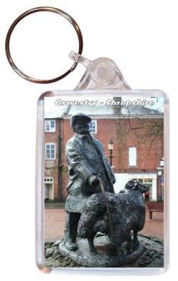 Oswestry - Shropshire - Double Sided Large Keyring Key Fob Chain Ring Gift Present Souvenir AD3