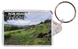 Peak District National Park - Double Sided Large Keyring Key Fob Chain Ring Gift Present Souvenir AD3