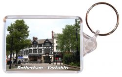 Rotherham - Yorkshire - Double Sided Large Keyring Key Fob Chain Ring Gift Present Souvenir AD3