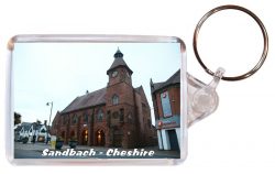 Sandbach - Cheshire - Double Sided Large Keyring Key Fob Chain Ring Gift Present Souvenir AD2