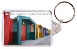 Seaton Carew - County Durham - Double Sided Large Keyring Key Fob Chain Ring Gift Present Souvenir AD2