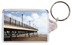Skegness - Lincolnshire - Double Sided Large Keyring Key Fob Chain Ring Gift Present Souvenir AD2