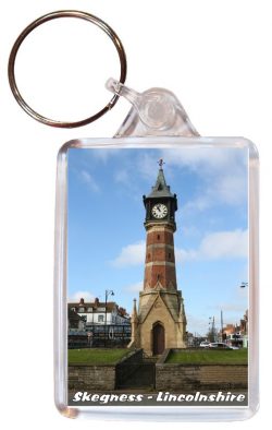 Skegness - Lincolnshire - Double Sided Large Keyring Key Fob Chain Ring Gift Present Souvenir AD3