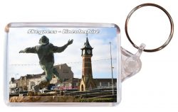 Skegness - Lincolnshire - Double Sided Large Keyring Key Fob Chain Ring Gift Present Souvenir AD4