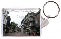 Stafford - Staffordshire - Double Sided Large Keyring Key Fob Chain Ring Gift Present Souvenir AD2