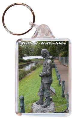 Stafford - Staffordshire - Double Sided Large Keyring Key Fob Chain Ring Gift Present Souvenir AD3