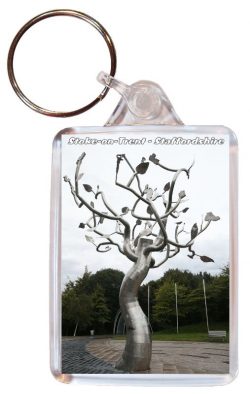 Stoke-on-Trent - Staffordshire - Double Sided Large Keyring Key Fob Chain Ring Gift Present Souvenir AD2
